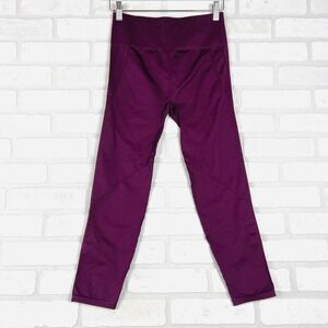Fabletics Womens Seamless Pointelle Leggings Burgandy High Waisted Small